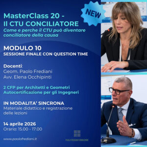 MasterClass 20 Il CTU Conciliatore - Modulo 10