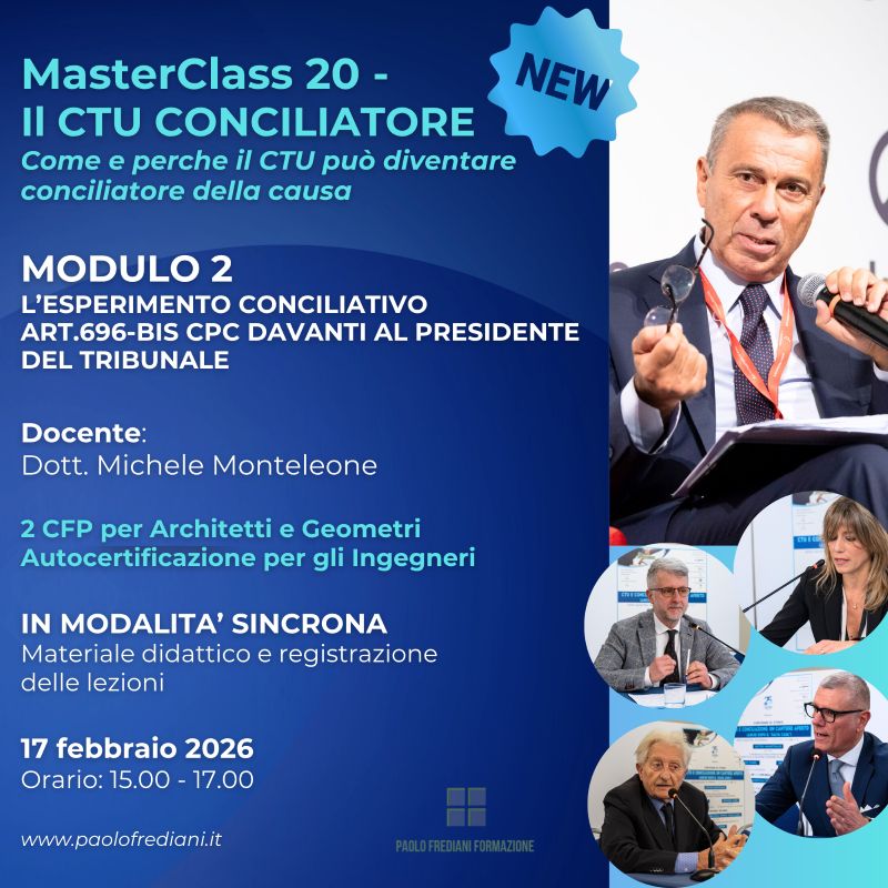 MasterClass 20 Il CTU Conciliatore - Modulo 2