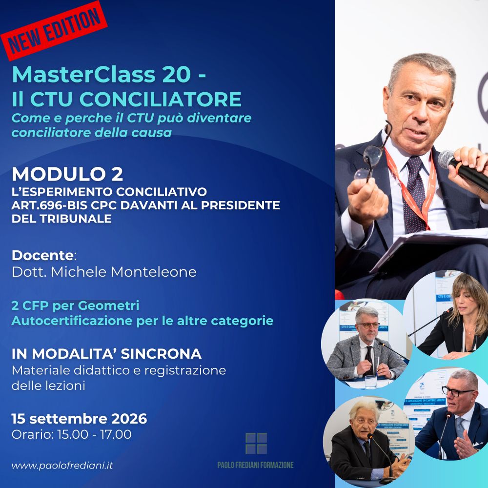 MASTERCLASS 20 IL CTU CONCILIATORE - Modulo 2