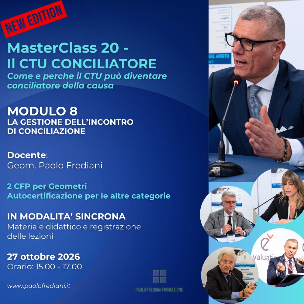 MASTERCLASS 20 IL CTU CONCILIATORE - Modulo 8