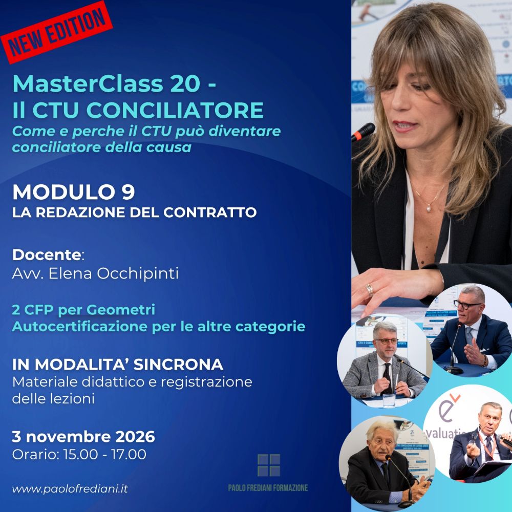 MASTERCLASS 20 IL CTU CONCILIATORE - Modulo 9